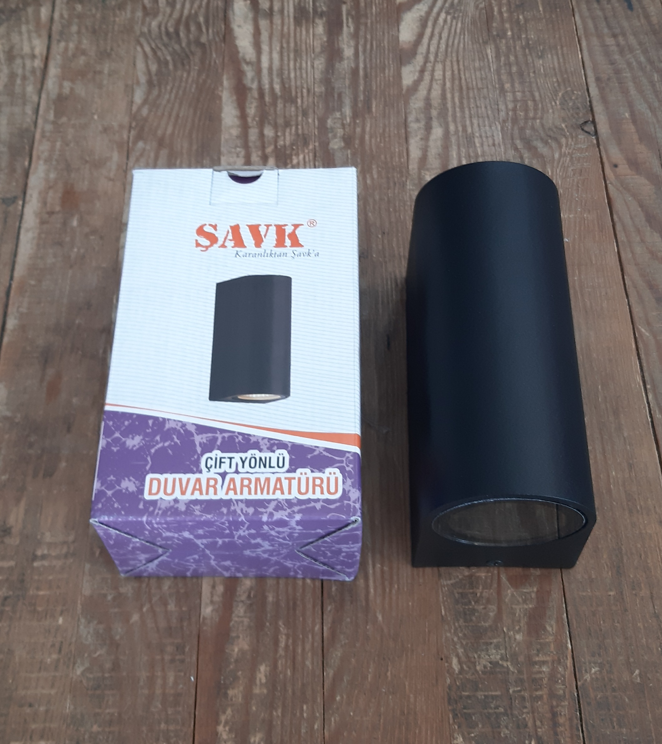 OVAL SİYAH ÇİFT YÖNLÜ DUVAR ARMATÜRÜ ŞAVK TR