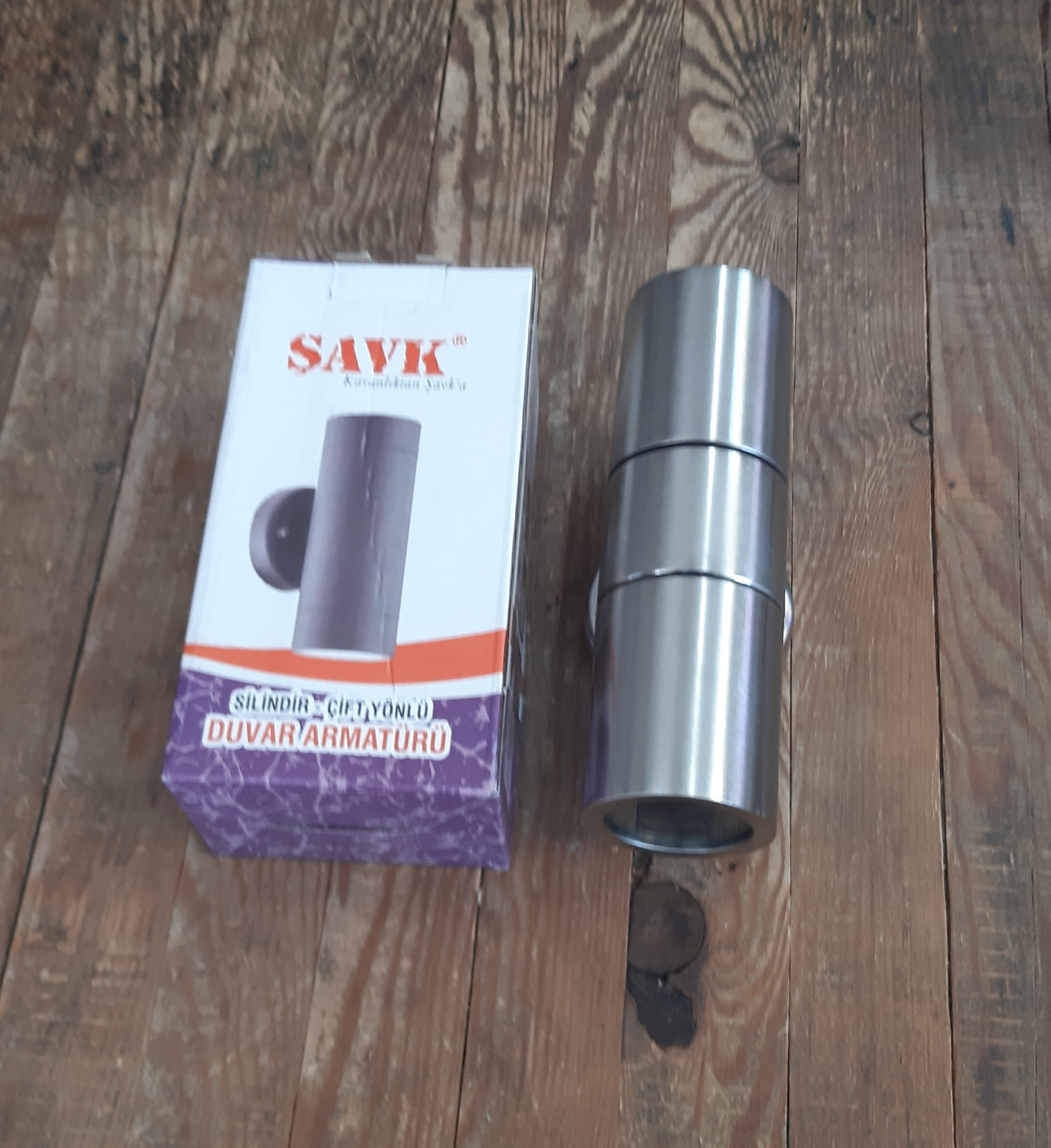 SİLİNDİR MAT SATEN ÇİFT YÖNLÜ DUVAR ARMATÜRÜ ŞAVK TR